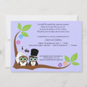 Bride en Groom Owls Lavender Background Shower Kaart (Voorkant)