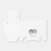 Bride en Groom Owls Wedding Bedankdoosjes (Uitgevouwen)