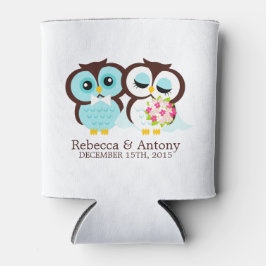 Bride en Groom Owls Wedding Blikjeskoeler