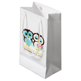Bride en Groom Owls Wedding Klein Cadeauzakje