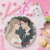 BRIDE EN GROOM PAPIEREN BORDJE (Feest)