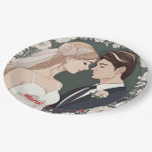 BRIDE EN GROOM PAPIEREN BORDJE (Gekanteld)