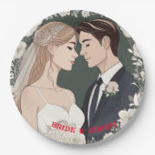 BRIDE EN GROOM PAPIEREN BORDJE (Voorkant)