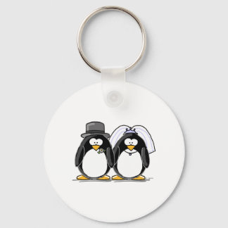 Bride en Groom Penguins Sleutelhanger