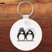 Bride en Groom Penguins Sleutelhanger (Voorkant)