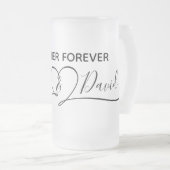 Bride en Groom Persoonlijk samen Forever Matglas Bierpul (Voorkant rechts)