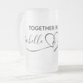 Bride en Groom Persoonlijk samen Forever Matglas Bierpul (Voorkant links)