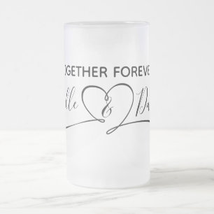 Bride en Groom Persoonlijk samen Forever Matglas Bierpul