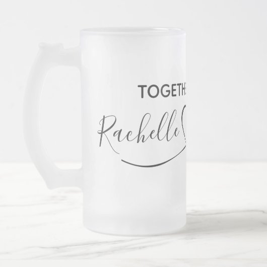 Bride en Groom Persoonlijk samen Forever Matglas Bierpul (Links)