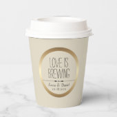 Bride en Groom Persoonlijke koffie Papieren Bekers (Achterkant)