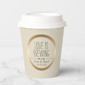 Bride en Groom Persoonlijke koffie Papieren Bekers (Voorkant)