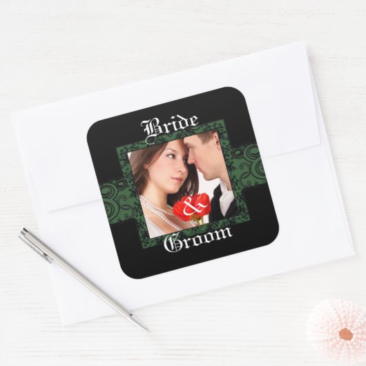 Bride en Groom Photo Sticker (Envelop)
