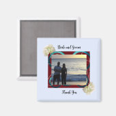 Bride en Groom Photo Wedding Magnet (Voorkant / Achterkant)