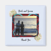 Bride en Groom Photo Wedding Magnet (Voorkant)