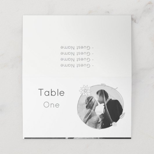 Bride en Groom Plaatskaartje (Buitenkant ongevouwen)