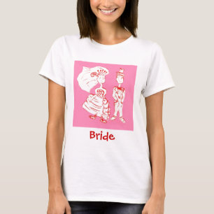Bride en Groom Pop Art T-shirt