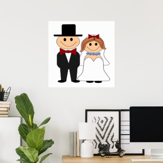 BRIDE EN GROOM POSTER (Thuiskantoor)