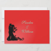 Bride en Groom Red Kaart (Achterkant)