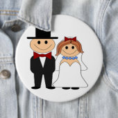 BRIDE EN GROOM RONDE BUTTON 6,0 CM (In situ)