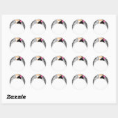 Bride en Groom Ronde Sticker (Vel)