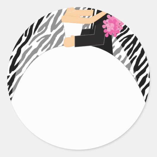 Bride en Groom Ronde Sticker (Voorkant)