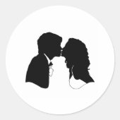 Bride en Groom Ronde Sticker (Voorkant)