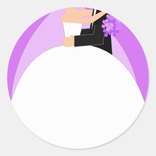 Bride en Groom Ronde Sticker (Voorkant)