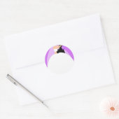 Bride en Groom Ronde Sticker (Envelop)