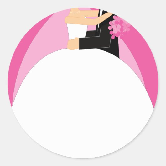 Bride en Groom Ronde Sticker (Voorkant)