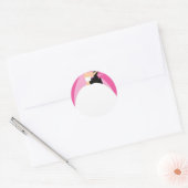 Bride en Groom Ronde Sticker (Envelop)