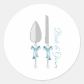 Bride en Groom Ronde Sticker (Voorkant)