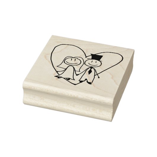 Bride en Groom Rubber Stamp Rubberstempel (Stempel)