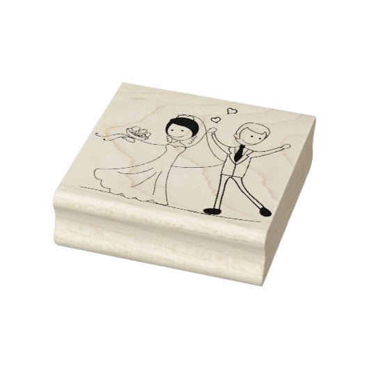 Bride en Groom Rubber Stamp Rubberstempel (Stempel)