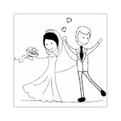 Bride en Groom Rubber Stamp Rubberstempel (Afrduk)