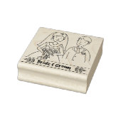 Bride en Groom Rubber Stamp Rubberstempel (Stempel)