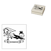 Bride en Groom Rubberstempel (Gestempeld)