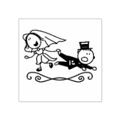 Bride en Groom Rubberstempel (Afrduk)
