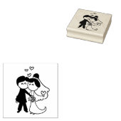 Bride en Groom Rubberstempel (Gestempeld)