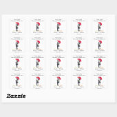 Bride en Groom Rustic Modern Wedding koppels Vierkante Sticker (Vel)