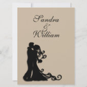 Bride en Groom Sandstone Wedding Invitation Kaart (Achterkant)