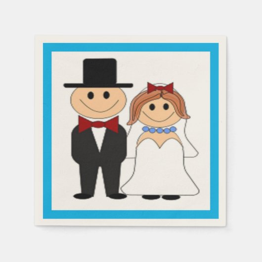 BRIDE EN GROOM SERVETTEN (Voorkant)