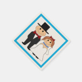 BRIDE EN GROOM SERVETTEN (Hoek)