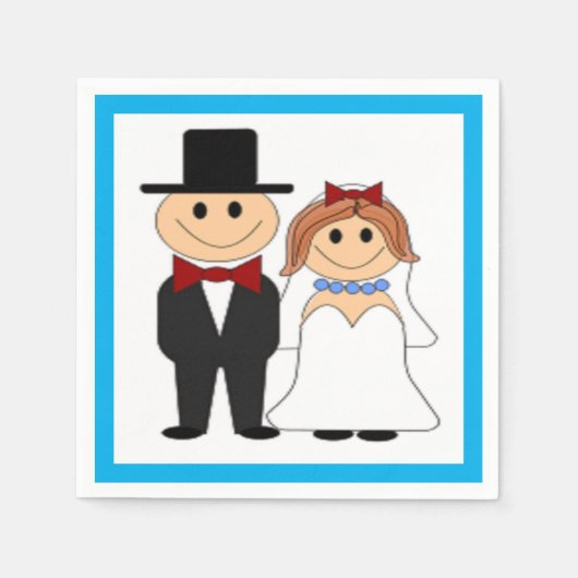 BRIDE EN GROOM SERVETTEN (Voorkant)