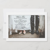 Bride en Groom Shoes Invitation Kaart (Voorkant)