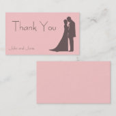 Bride en Groom silhouette Dank u Visitekaartje (Voorkant / Achterkant)
