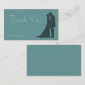 Bride en Groom silhouette Dank u Visitekaartje (Voorkant / Achterkant)