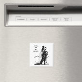  Bride en Groom Silhouette Magneet (Insitu (Vaatwasser))