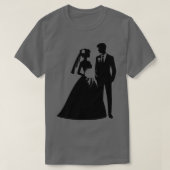Bride en Groom Silhouette T-shirt (Design voorkant)