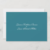 Bride en Groom Silhouette Wedding Invitation Kaart (Achterkant)