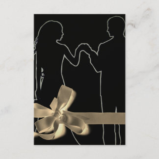 Bride en groom silhouette zwarte high def Sjabloon Kaart